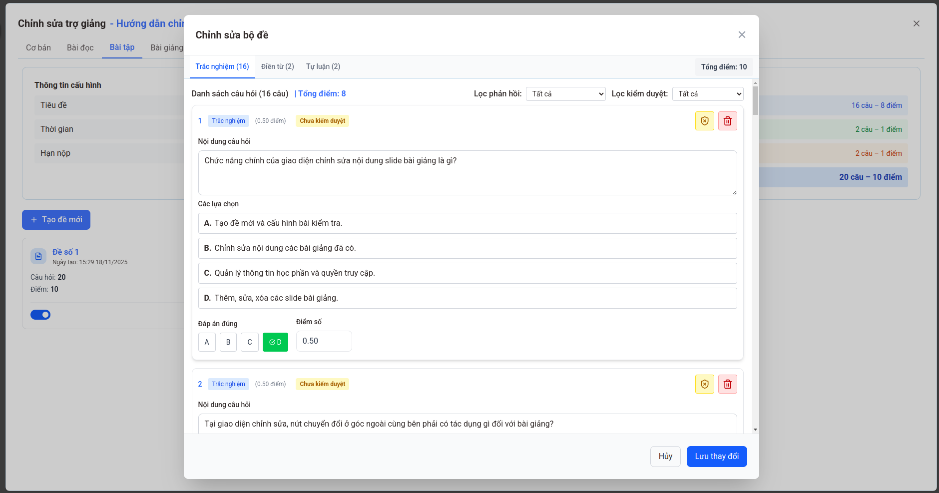 Giao diện Ví dụ minh họa