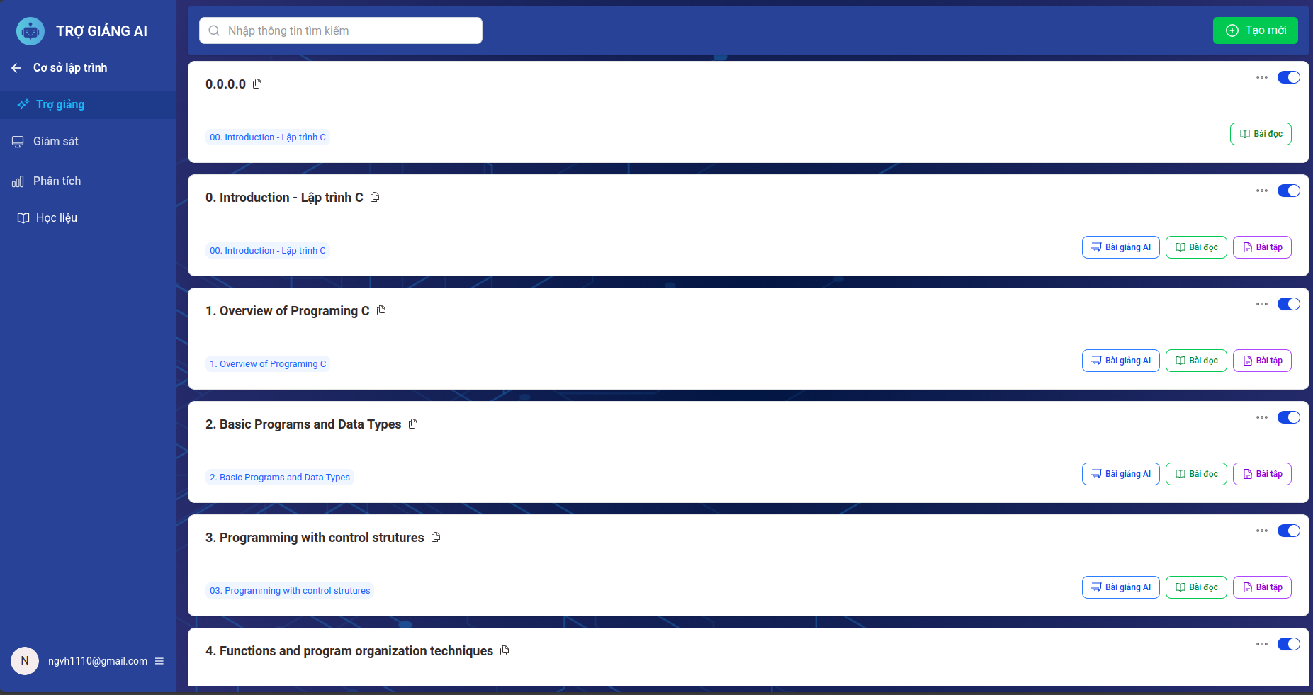 Danh sách Trợ giảng